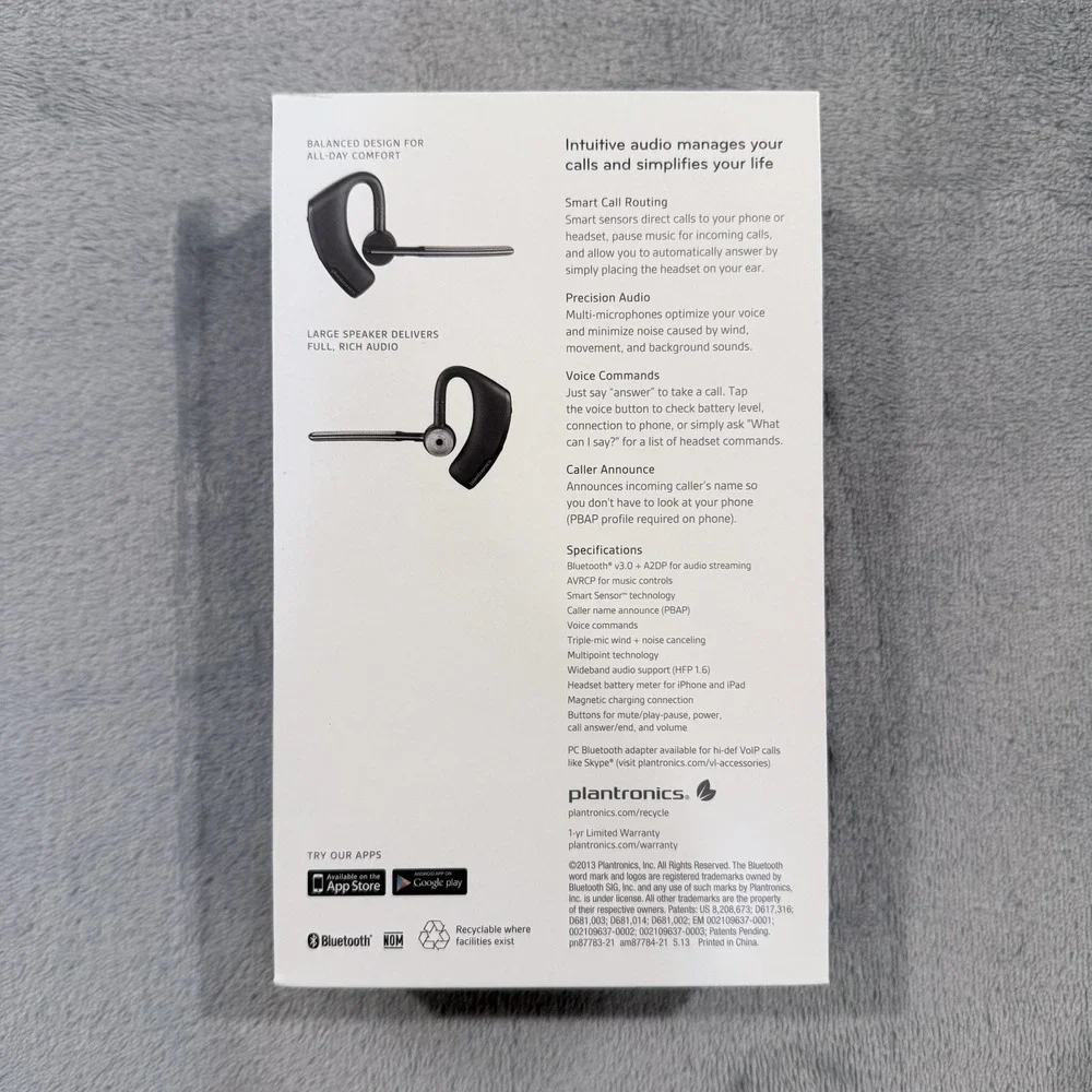 Plantronics Voyager Legend Wireless Bluetooth Headset Noise Canceling PBTLEGEND